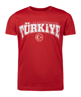 Nike TFF Turkey Biz Bitti Demeden Bitmez T-Shirt Kids Red Ctffcz0909bitmezrot