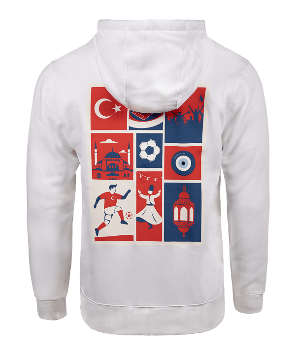 Nike TFF Türkei Collage Hoody Weiß